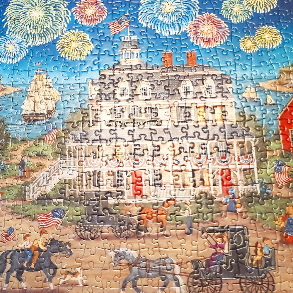 Master Pieces Fireworks Finale Jigsaw Puzzle 550 Pieces Complete